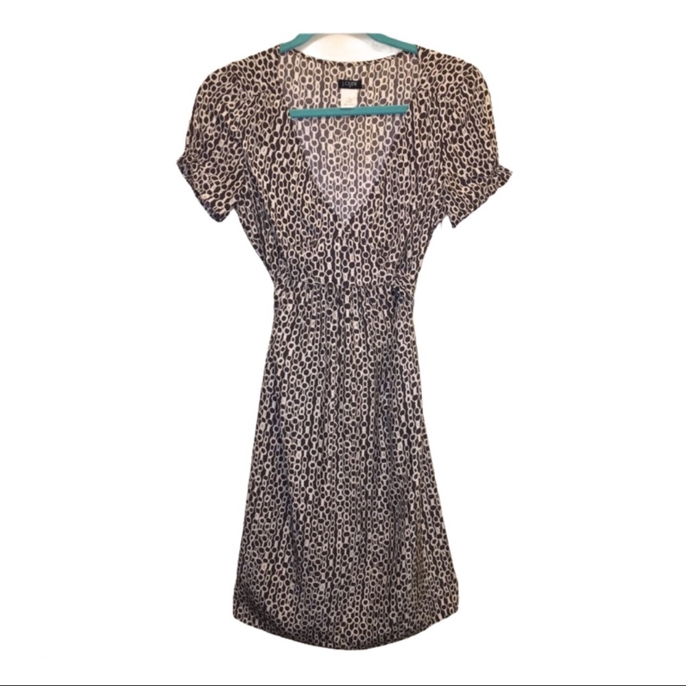 J. Crew Chain Link Silk Dress Size 2